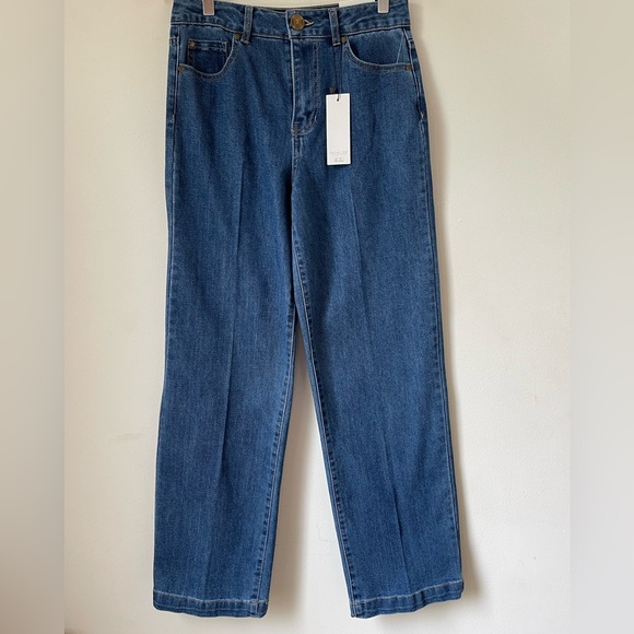 Rachel Zoe Repreve Women Hi-Rise Wide-Leg Stretch 5-Pocket Jeans 4 - Picture 5 of 6